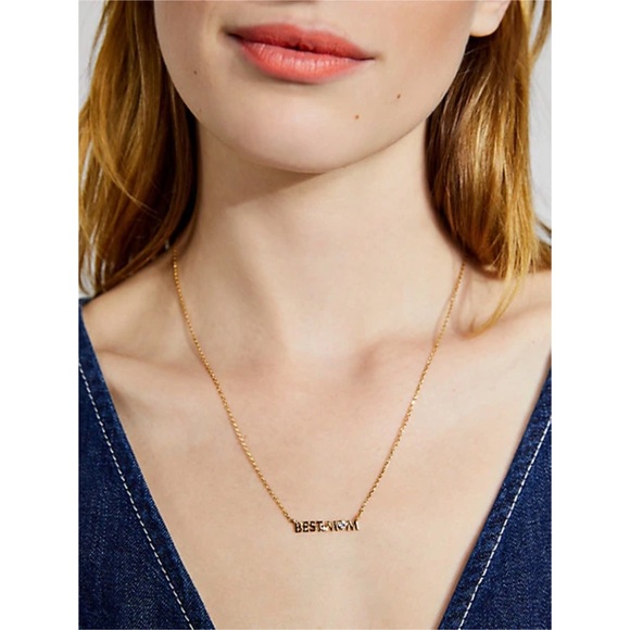 KATE SPADE • Gold Love You, Mom Best Mom Pendant Necklace - Picture 2 of 4